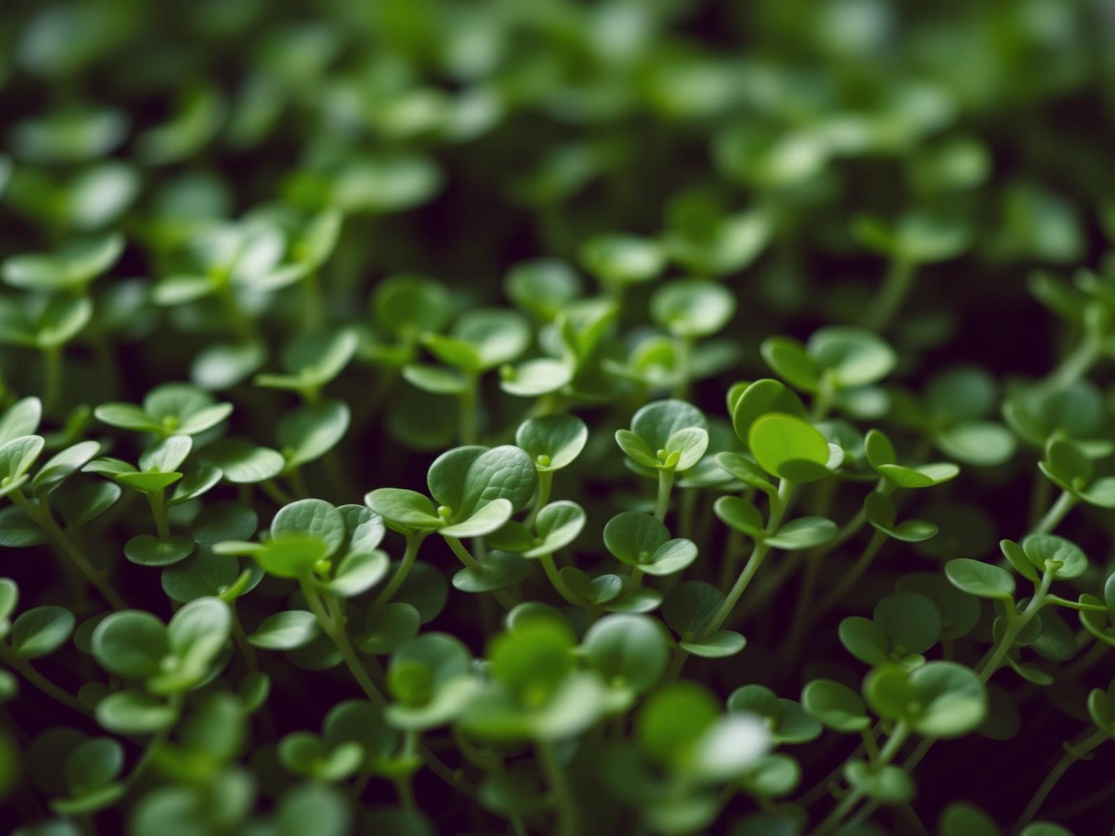 Fresh microgreens growing