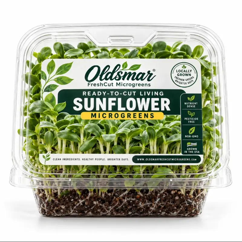 Ready-to-Cut Sunflower Microgreens
